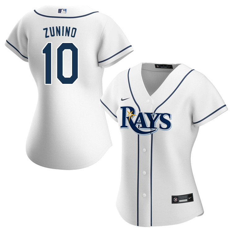 Nike Women #10 Mike Zunino Tampa Bay Rays Baseball Jerseys Sale-White - Click Image to Close
